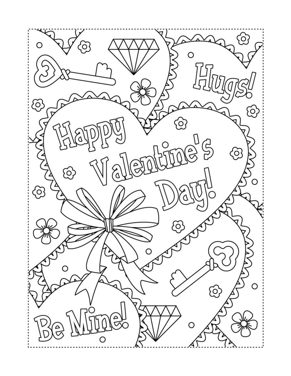 36 Valentine's Day Cartoon Coloring Pages Printable 32