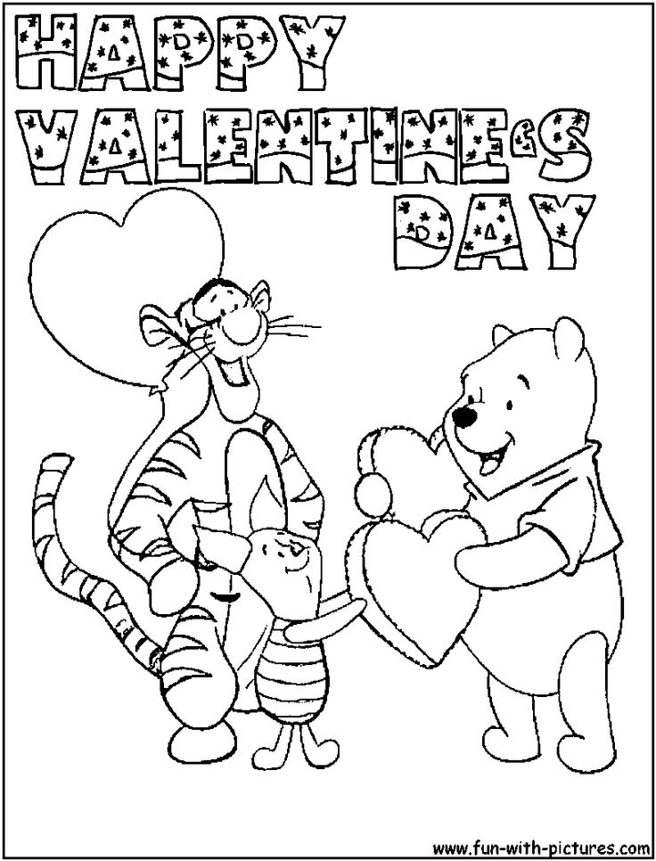 36 Valentine's Day Cartoon Coloring Pages Printable 34