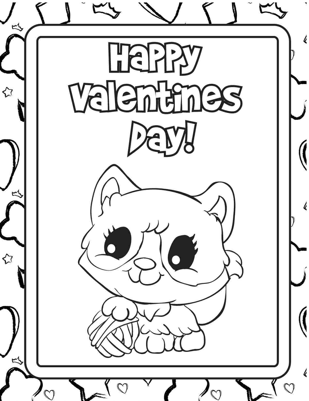 36 Valentine's Day Cartoon Coloring Pages Printable 35