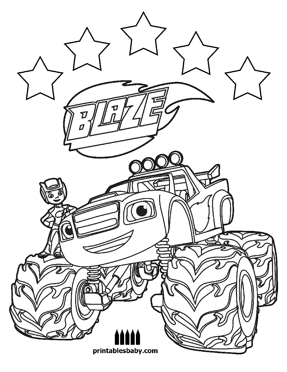 37 Blaze and the Monster Machines Coloring Pages Printable 1