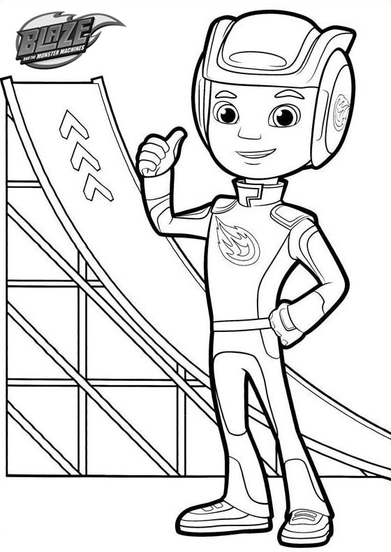 37 Blaze and the Monster Machines Coloring Pages Printable 12