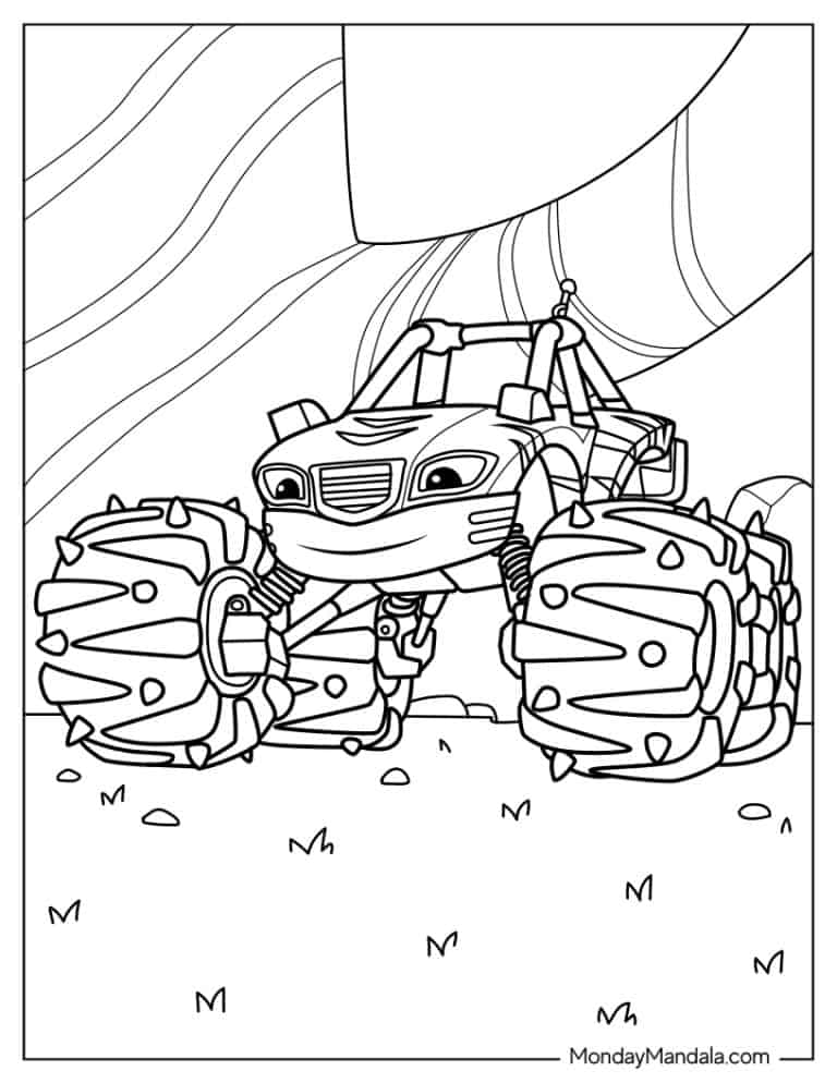 37 Blaze and the Monster Machines Coloring Pages Printable 15