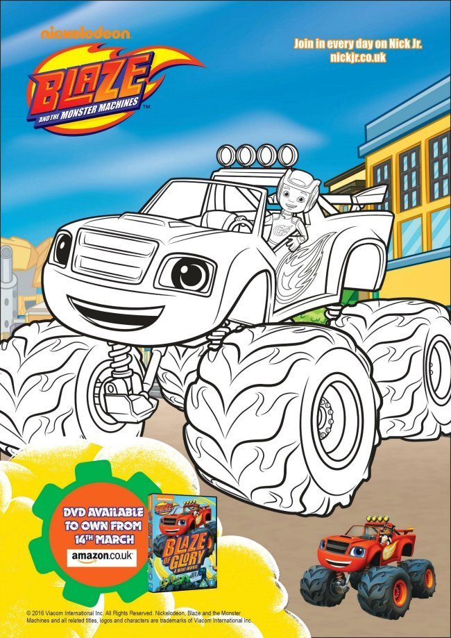 37 Blaze and the Monster Machines Coloring Pages Printable 31