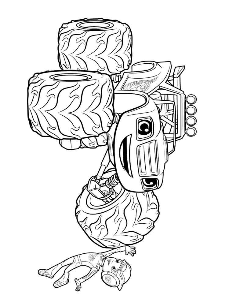 37 Blaze and the Monster Machines Coloring Pages Printable 4