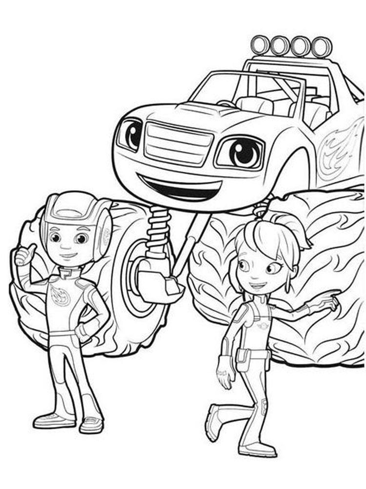 37 Blaze and the Monster Machines Coloring Pages Printable 5