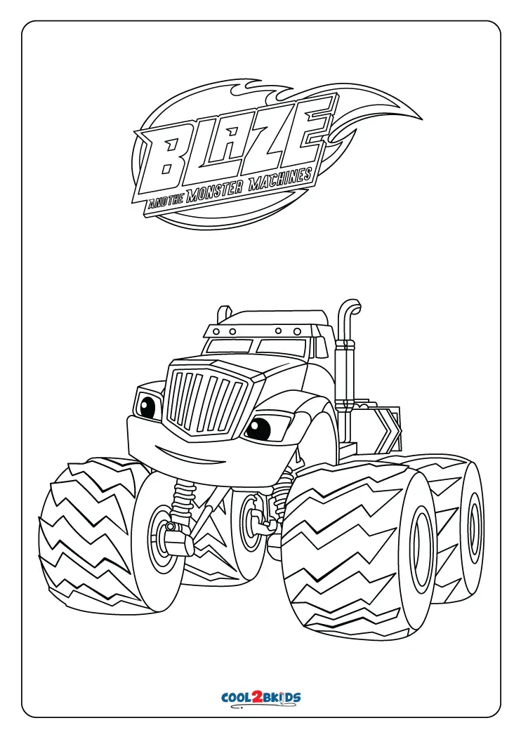 37 Blaze and the Monster Machines Coloring Pages Printable 6