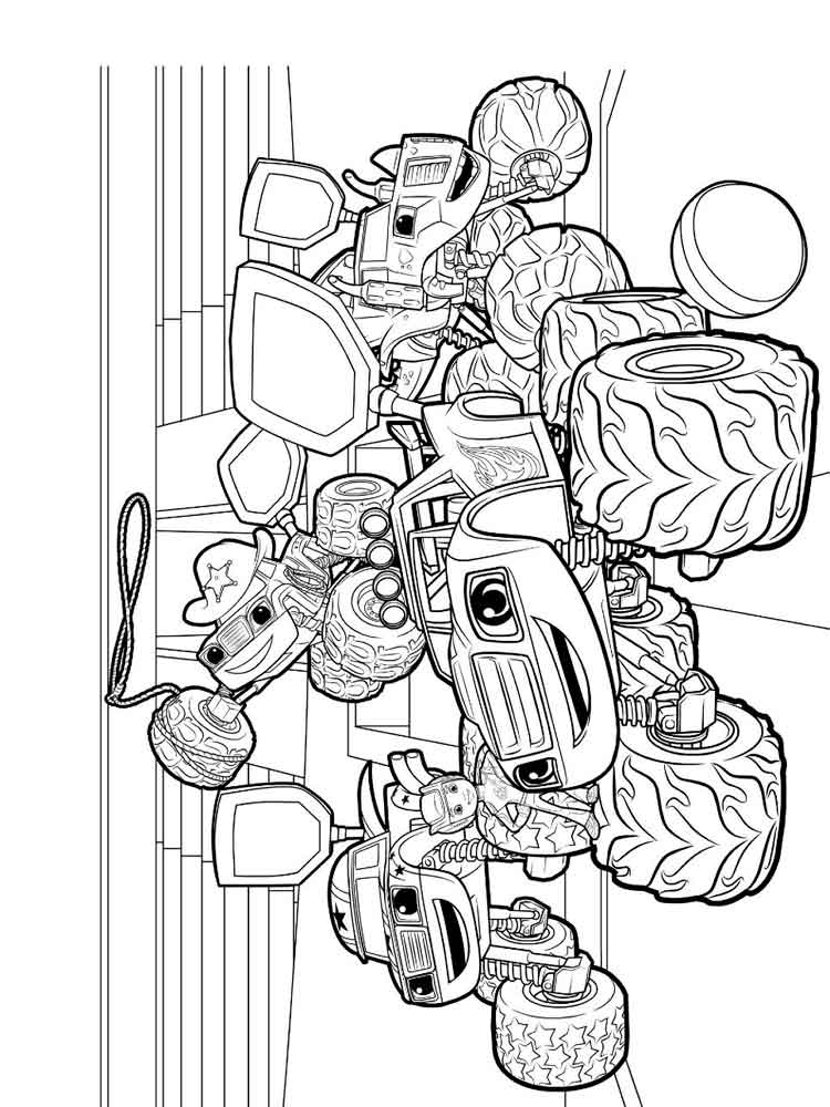 37 Blaze and the Monster Machines Coloring Pages Printable 7