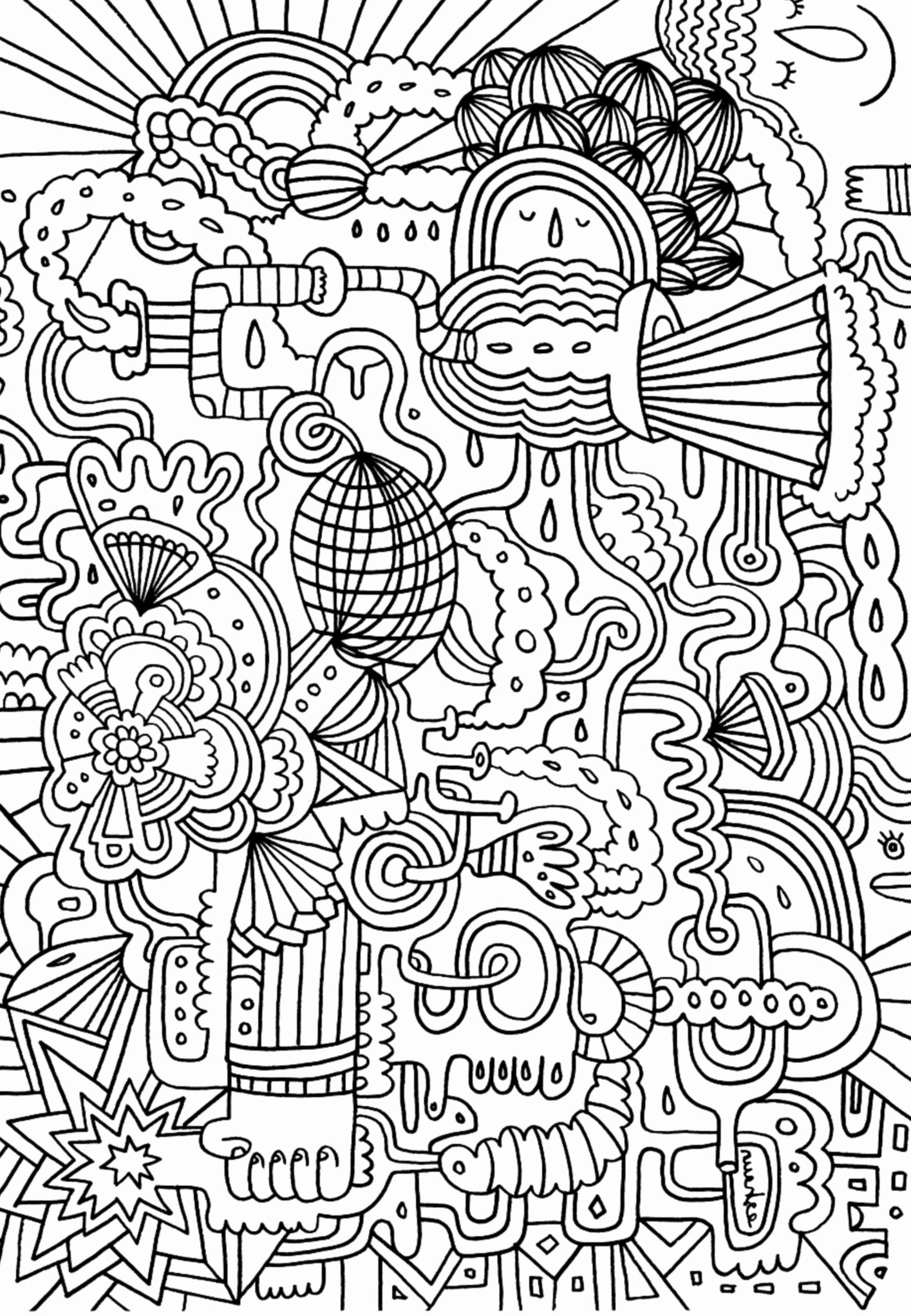 37 Complex Coloring Pages for Teens and Adults Printable 1