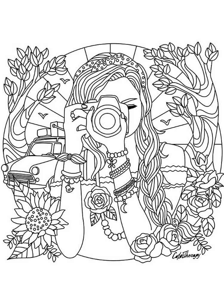 37 Complex Coloring Pages for Teens and Adults Printable 11