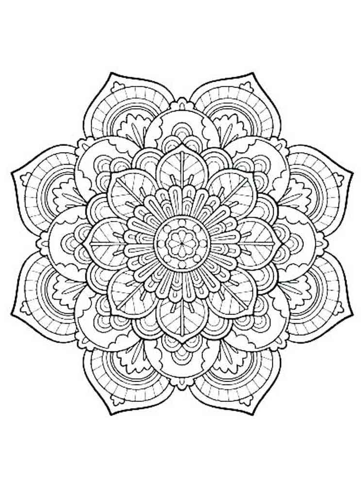 37 Complex Coloring Pages for Teens and Adults Printable 26