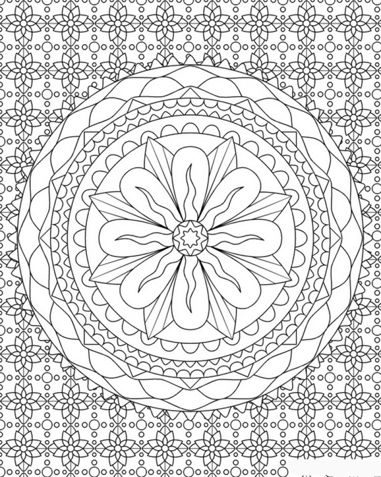 37 Complex Coloring Pages for Teens and Adults Printable 28