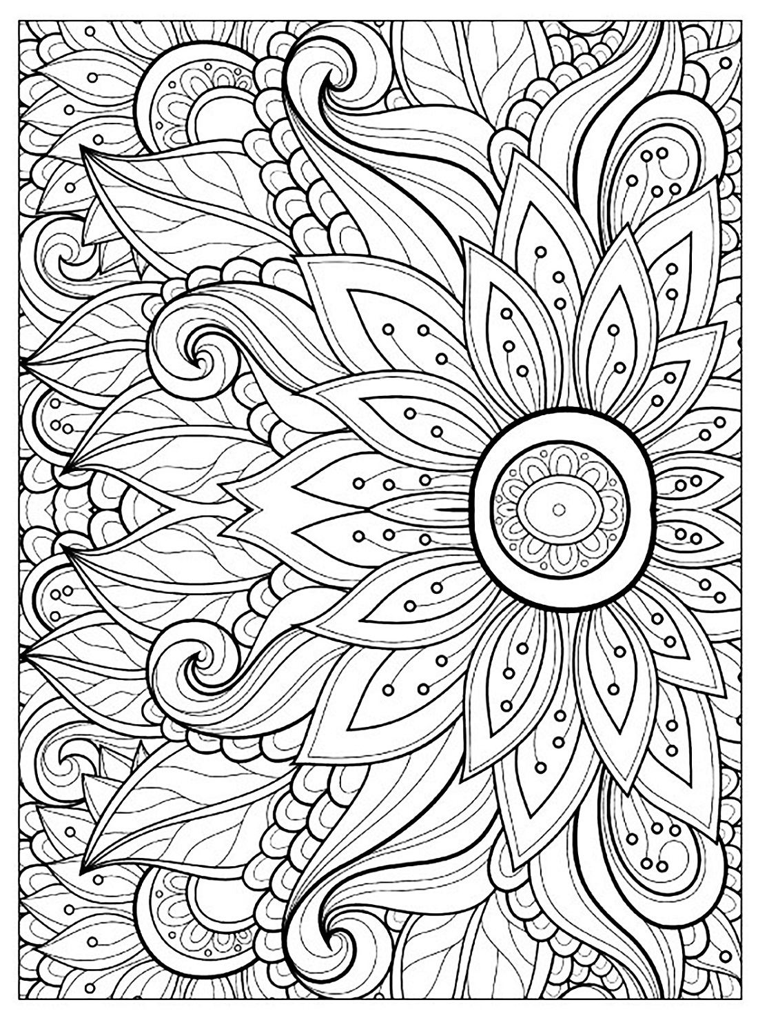 37 Complex Coloring Pages for Teens and Adults Printable 29