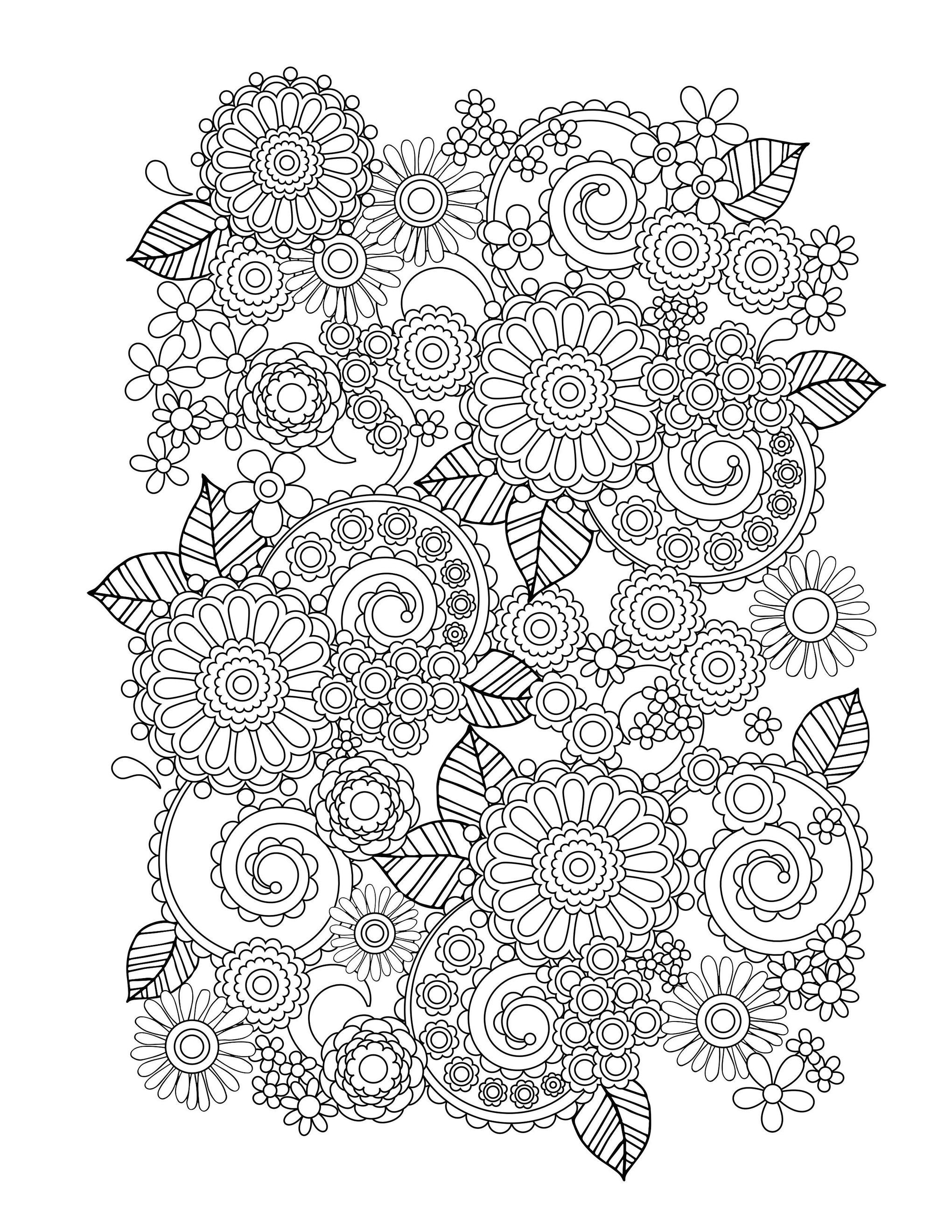 37 Complex Coloring Pages for Teens and Adults Printable 33