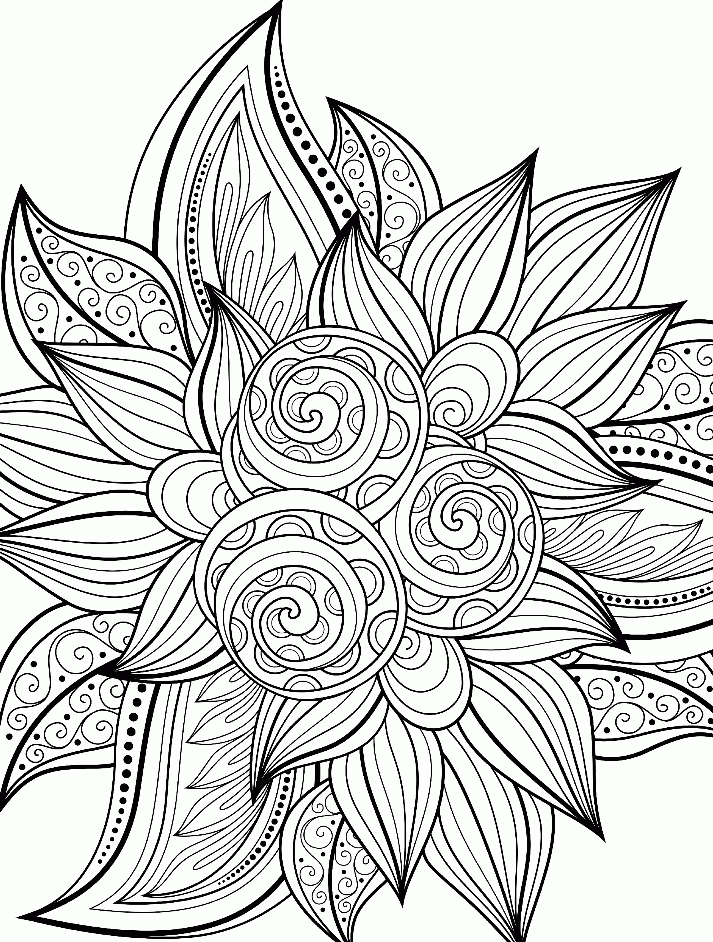 37 Complex Coloring Pages for Teens and Adults Printable 9