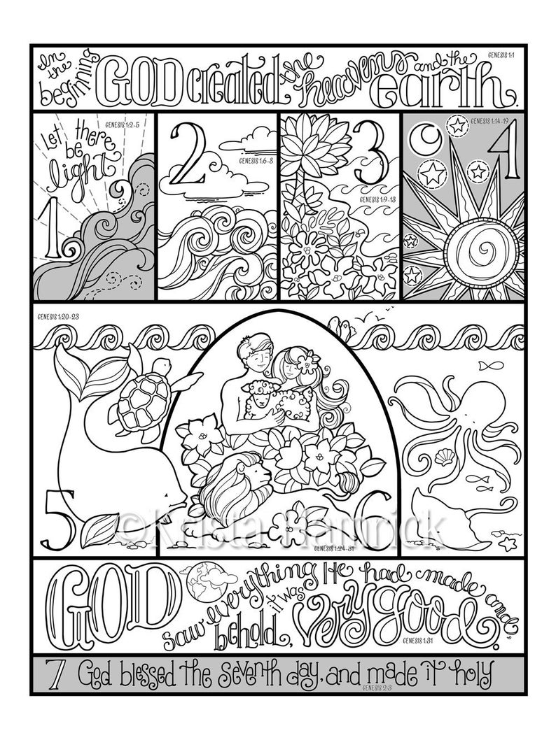 37 Creation Coloring Pages Printable 7