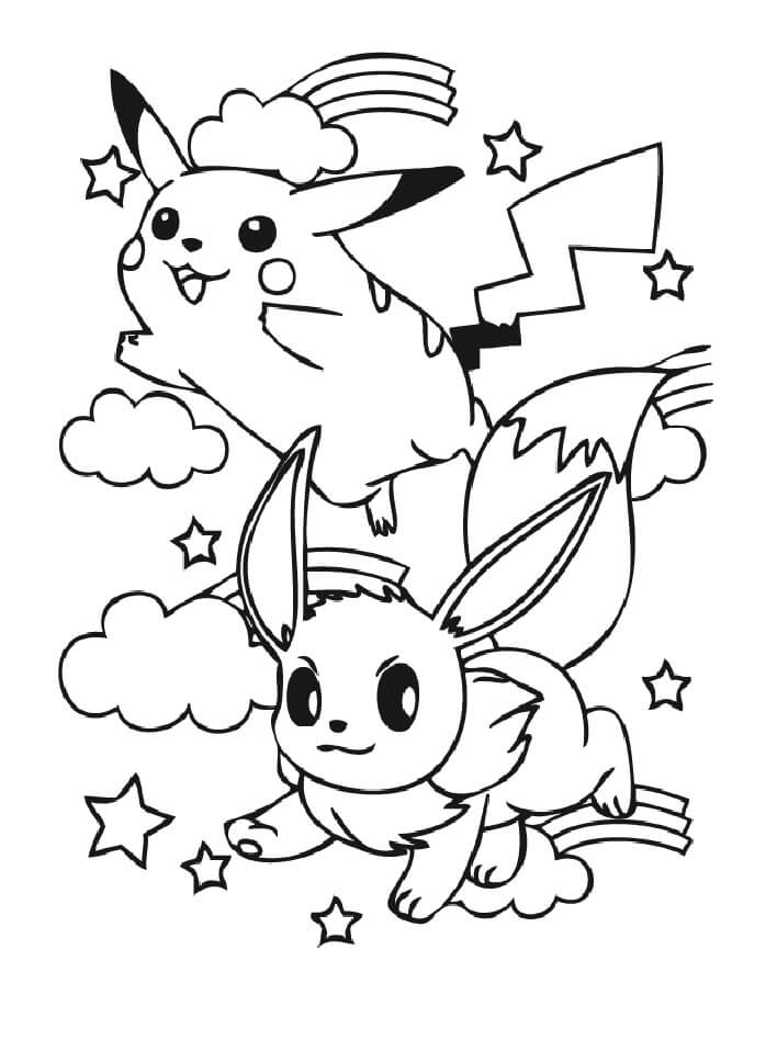 37 Cute Eevee Coloring Pages Printable 11