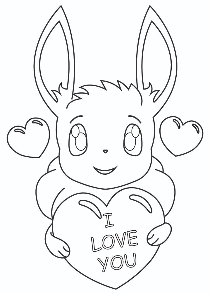 37 Cute Eevee Coloring Pages Printable 2