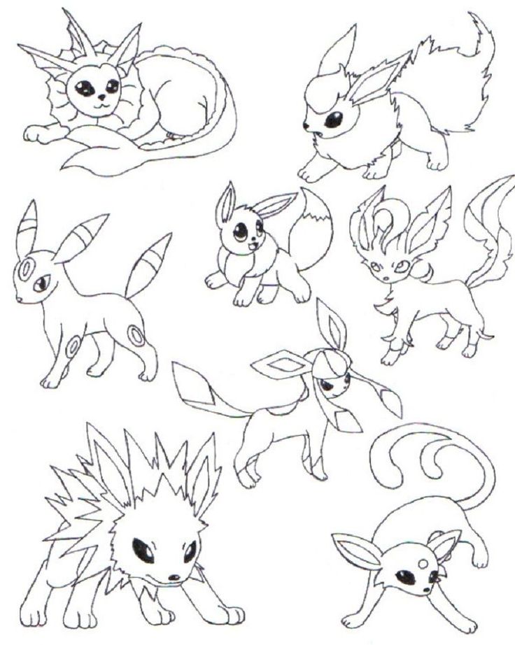 37 Cute Eevee Coloring Pages Printable 27