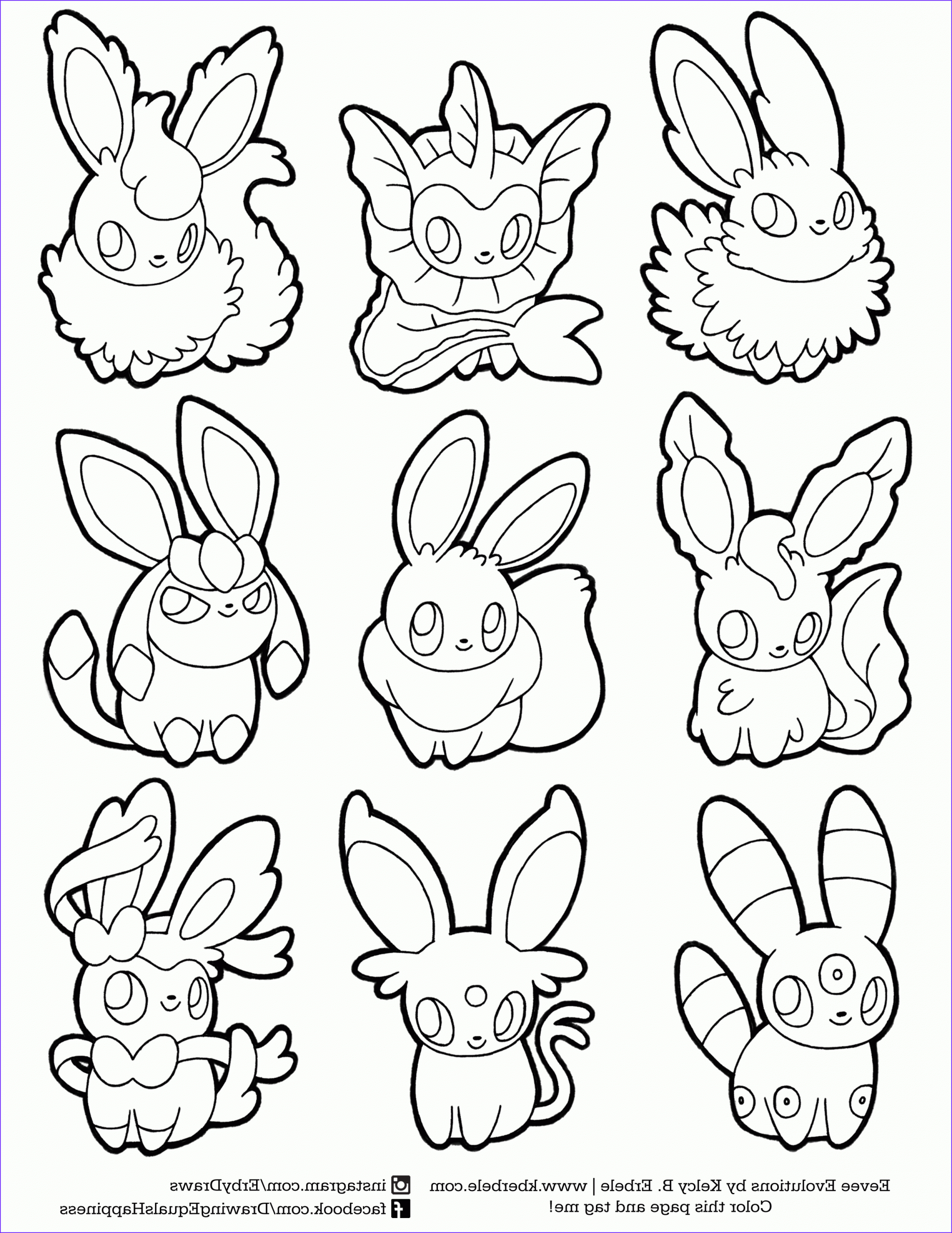 37 Cute Eevee Coloring Pages Printable 28