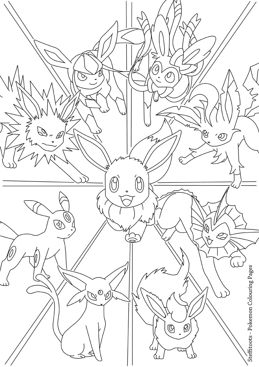 37 Cute Eevee Coloring Pages Printable 29