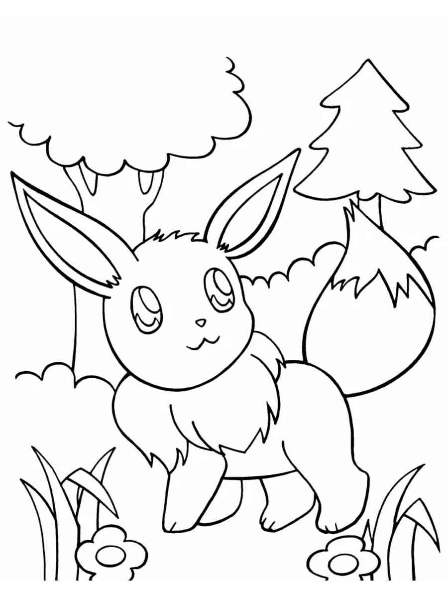 37 Cute Eevee Coloring Pages Printable 3