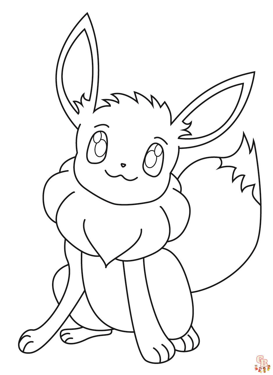 37 Cute Eevee Coloring Pages Printable 33