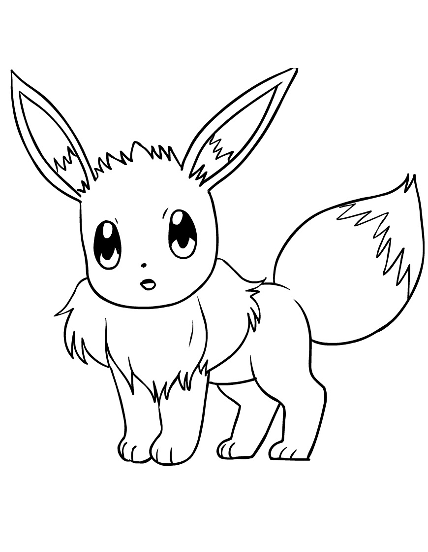 37 Cute Eevee Coloring Pages Printable 8