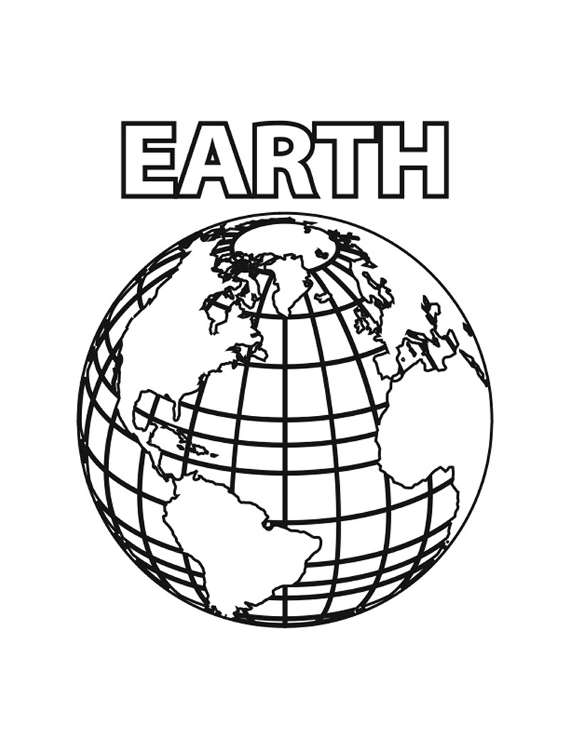 37 Earth Coloring Pages for Kids Printable 1