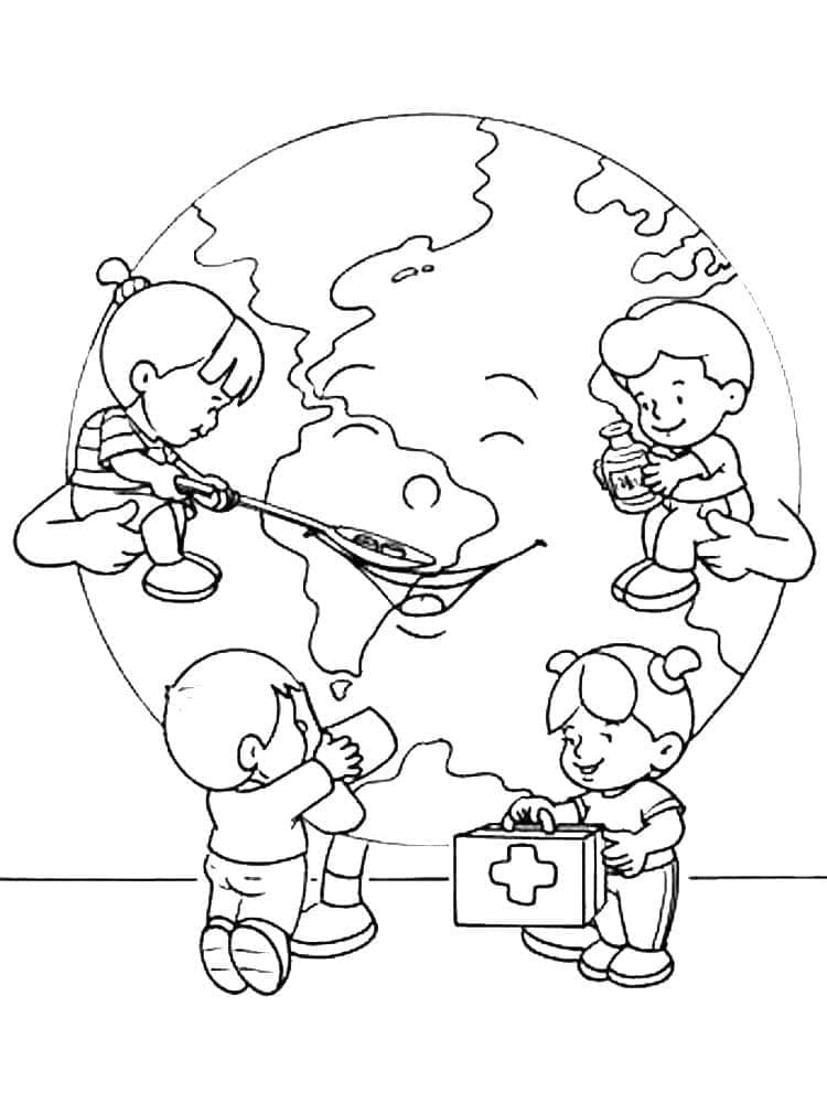 37 Earth Coloring Pages for Kids Printable 12