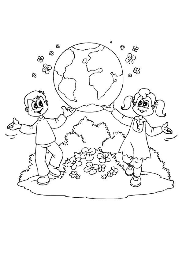 37 Earth Coloring Pages for Kids Printable 13