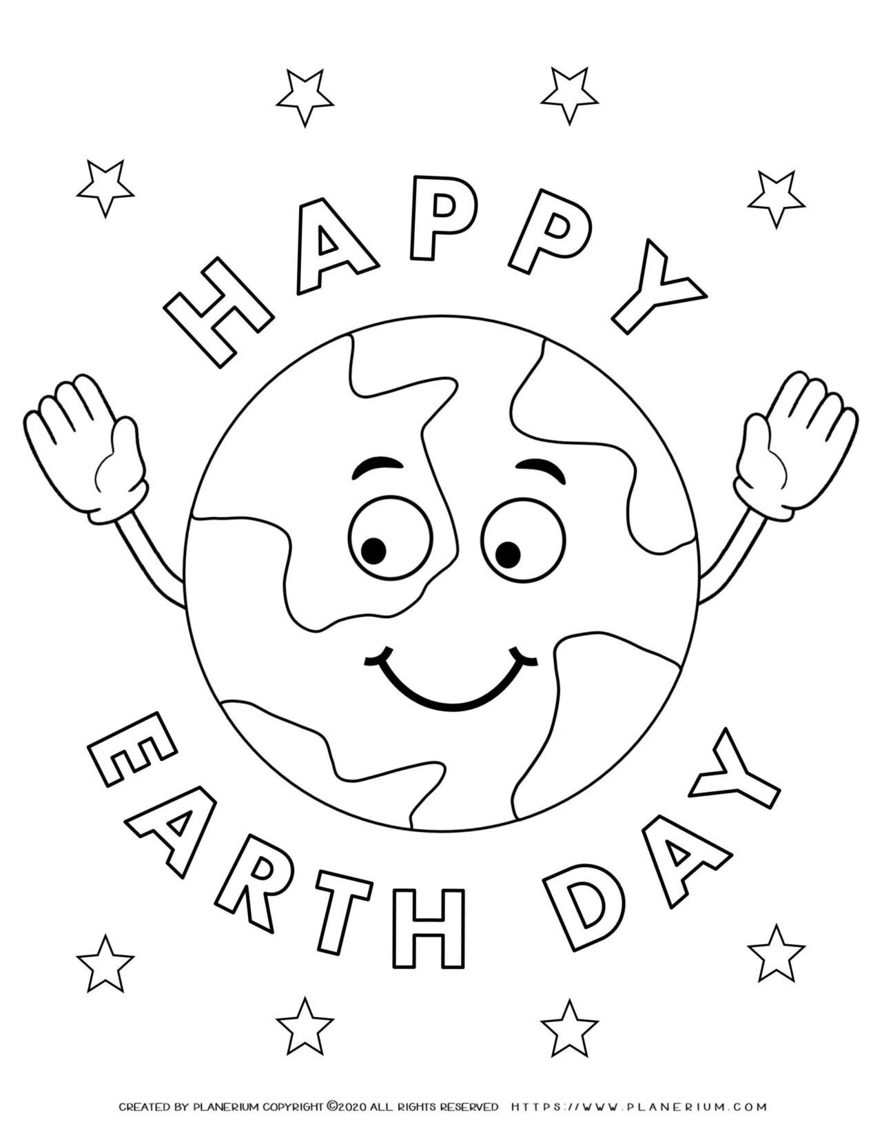 37 Earth Coloring Pages for Kids Printable 27