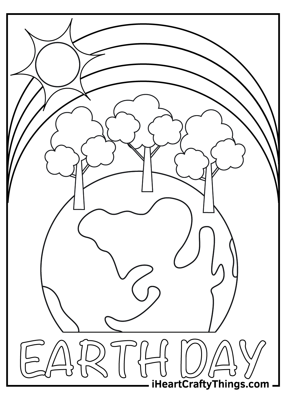 37 Earth Coloring Pages for Kids Printable 3