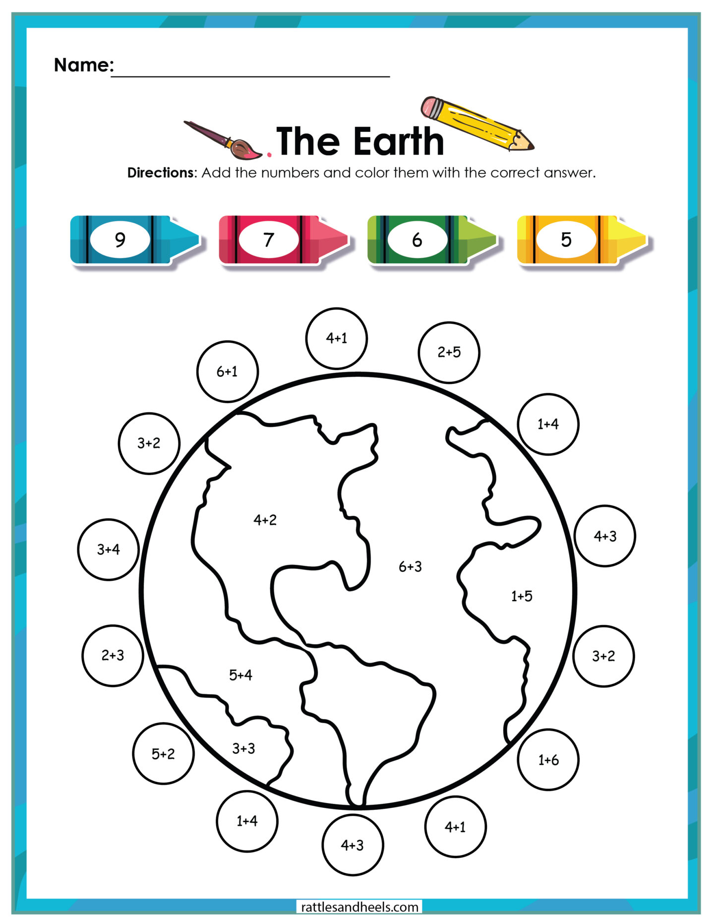 37 Earth Coloring Pages for Kids Printable 32