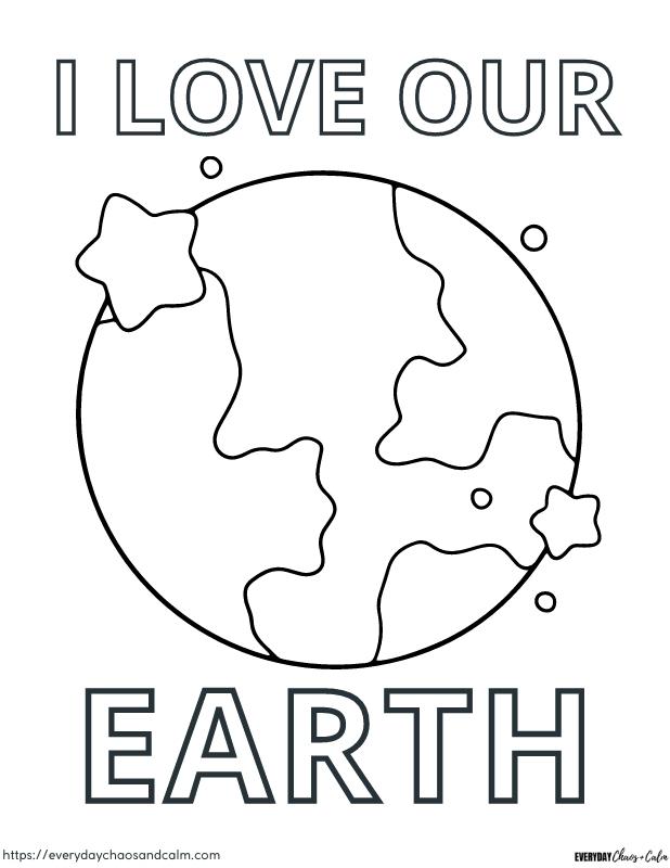 37 Earth Coloring Pages for Kids Printable 4