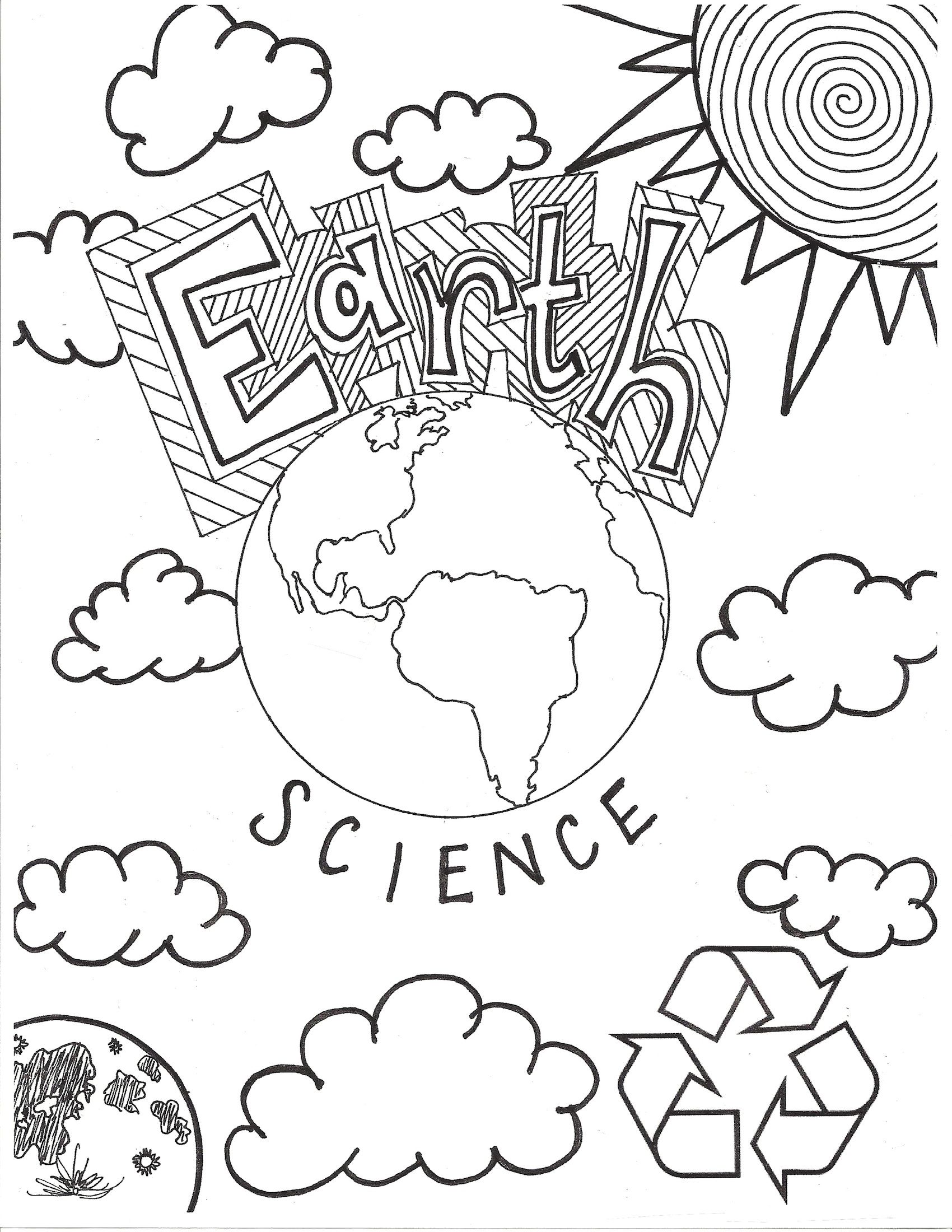 37 Earth Coloring Pages for Kids Printable 7