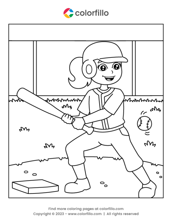 37 Exciting Baseball Coloring Pages Printable 14