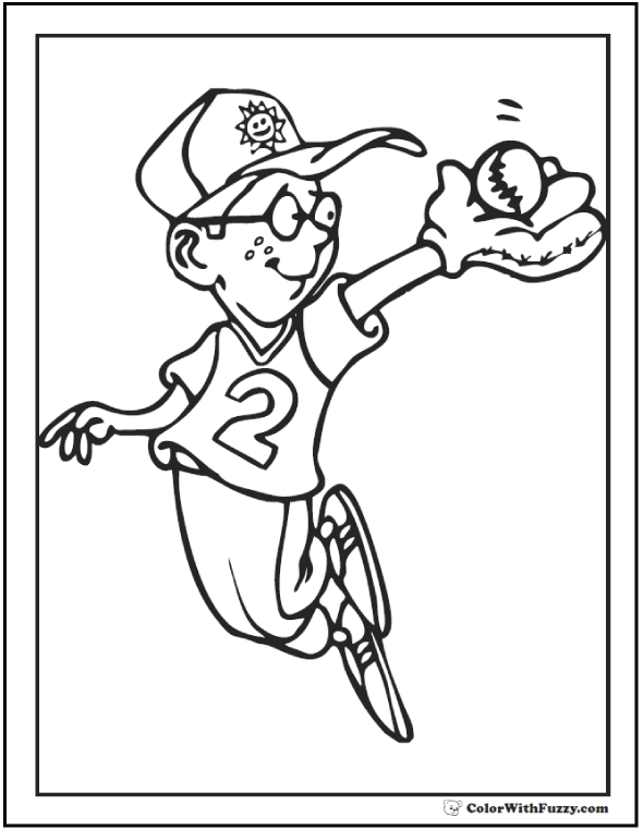 37 Exciting Baseball Coloring Pages Printable 15