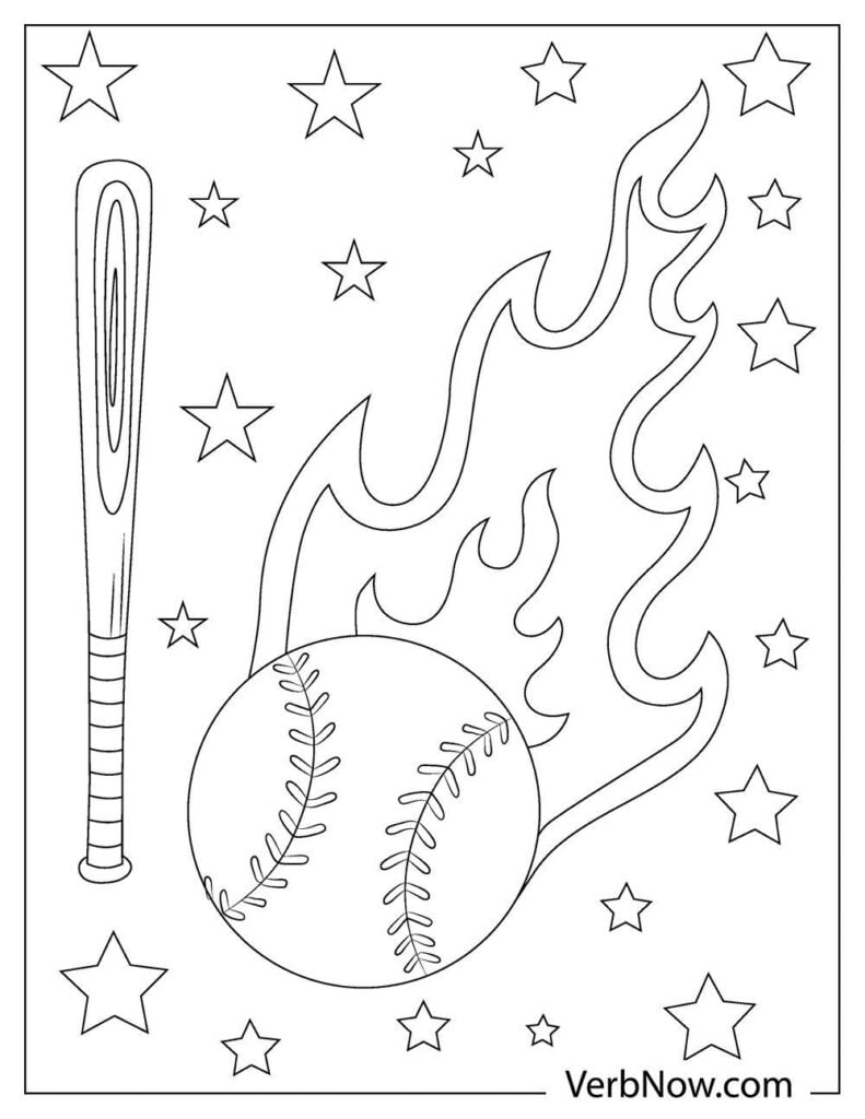 37 Exciting Baseball Coloring Pages Printable 4