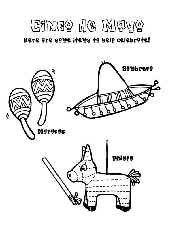 37 Free Cinco de Mayo Coloring Pages Printable 13