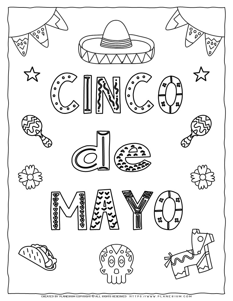 37 Free Cinco de Mayo Coloring Pages Printable 14