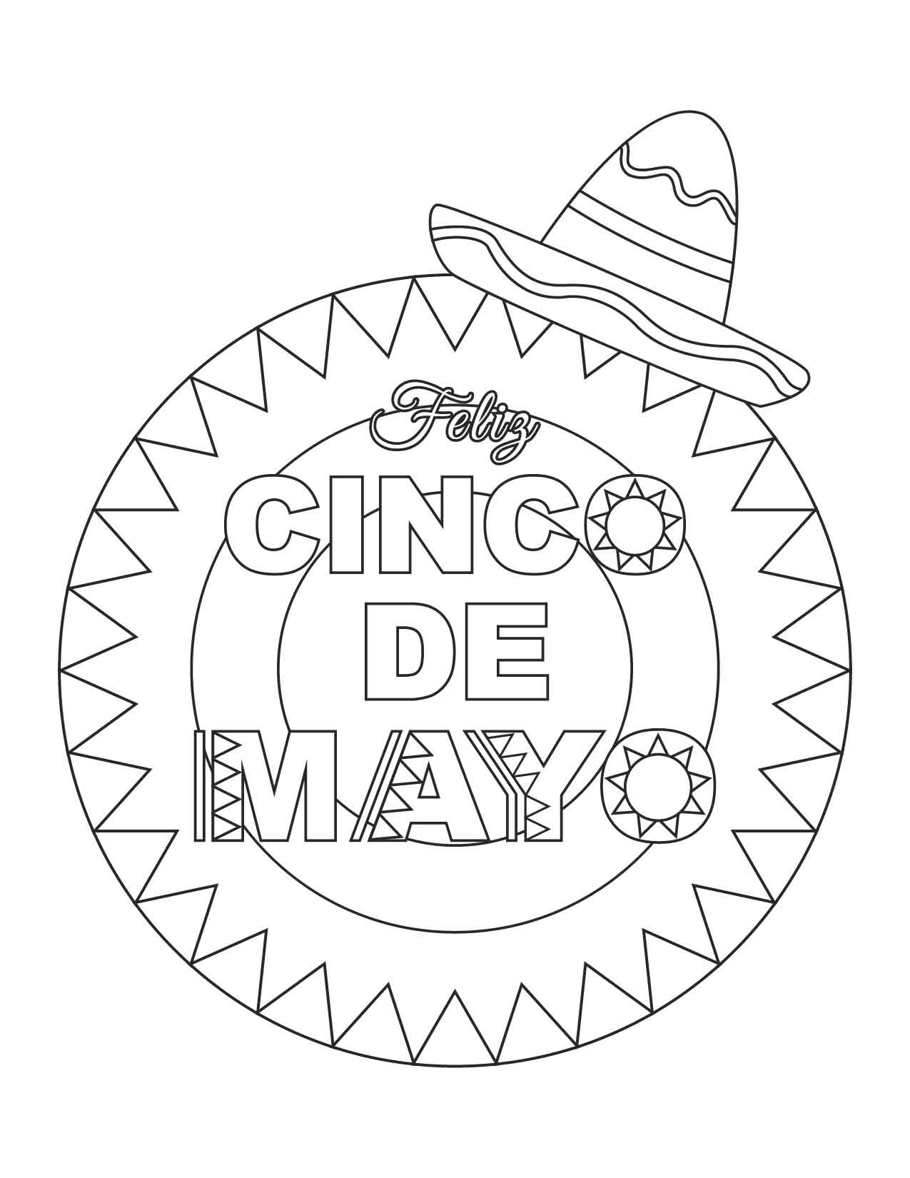 37 Free Cinco de Mayo Coloring Pages Printable 18