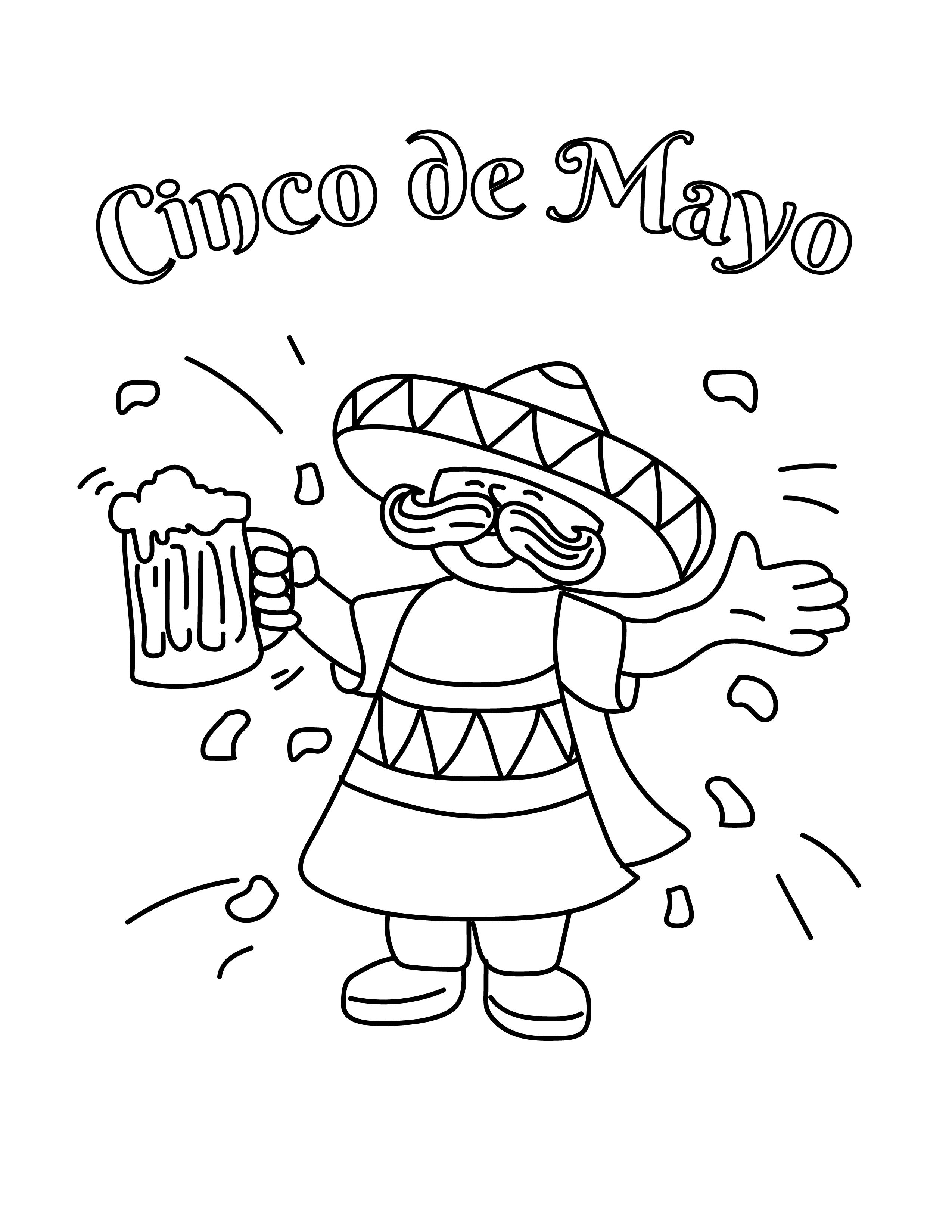 37 Free Cinco de Mayo Coloring Pages Printable 8