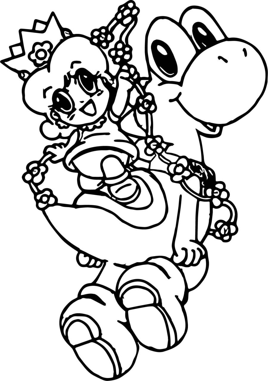 37 Fun Yoshi Coloring Pages Printable 11