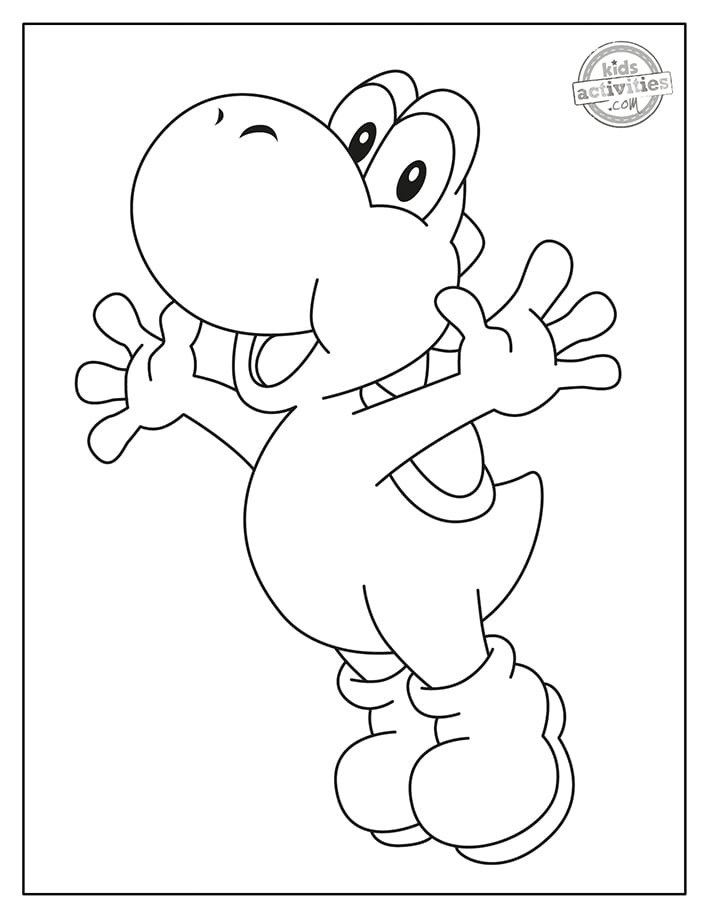 37 Fun Yoshi Coloring Pages Printable 3