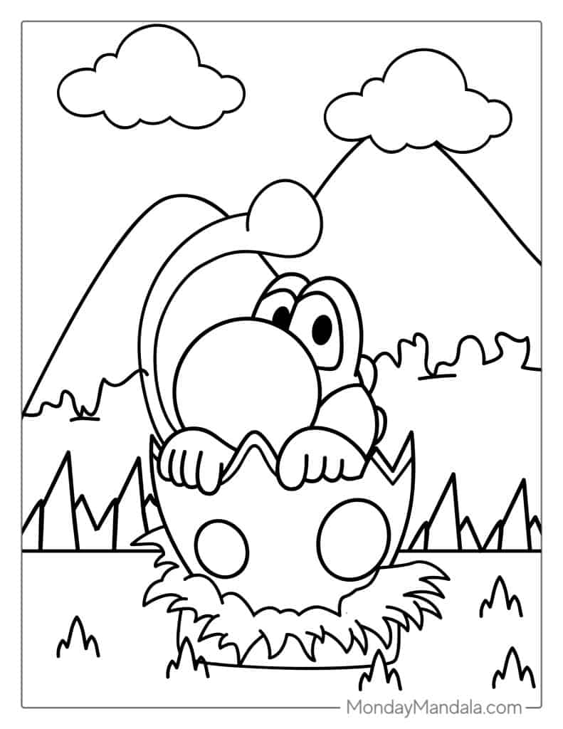 37 Fun Yoshi Coloring Pages Printable 33