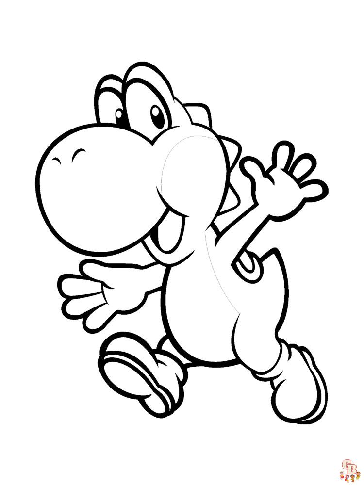 37 Fun Yoshi Coloring Pages Printable 6