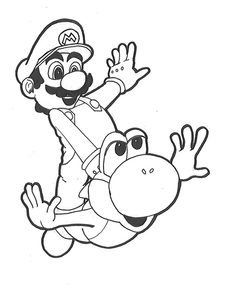 37 Fun Yoshi Coloring Pages Printable 7