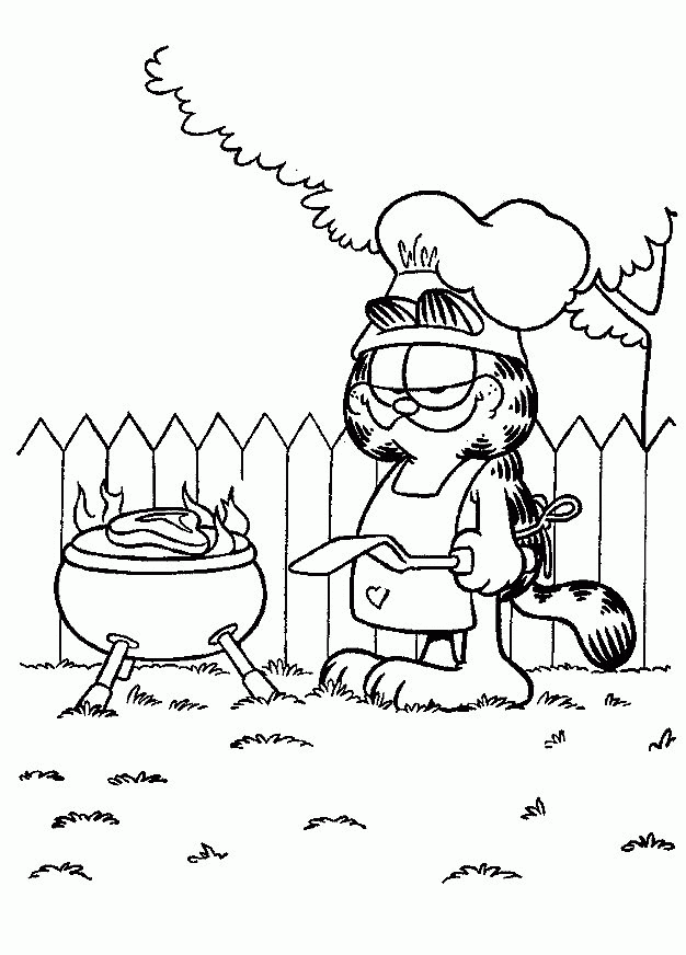 37 Garfield Thanksgiving Coloring Pages Printable 2