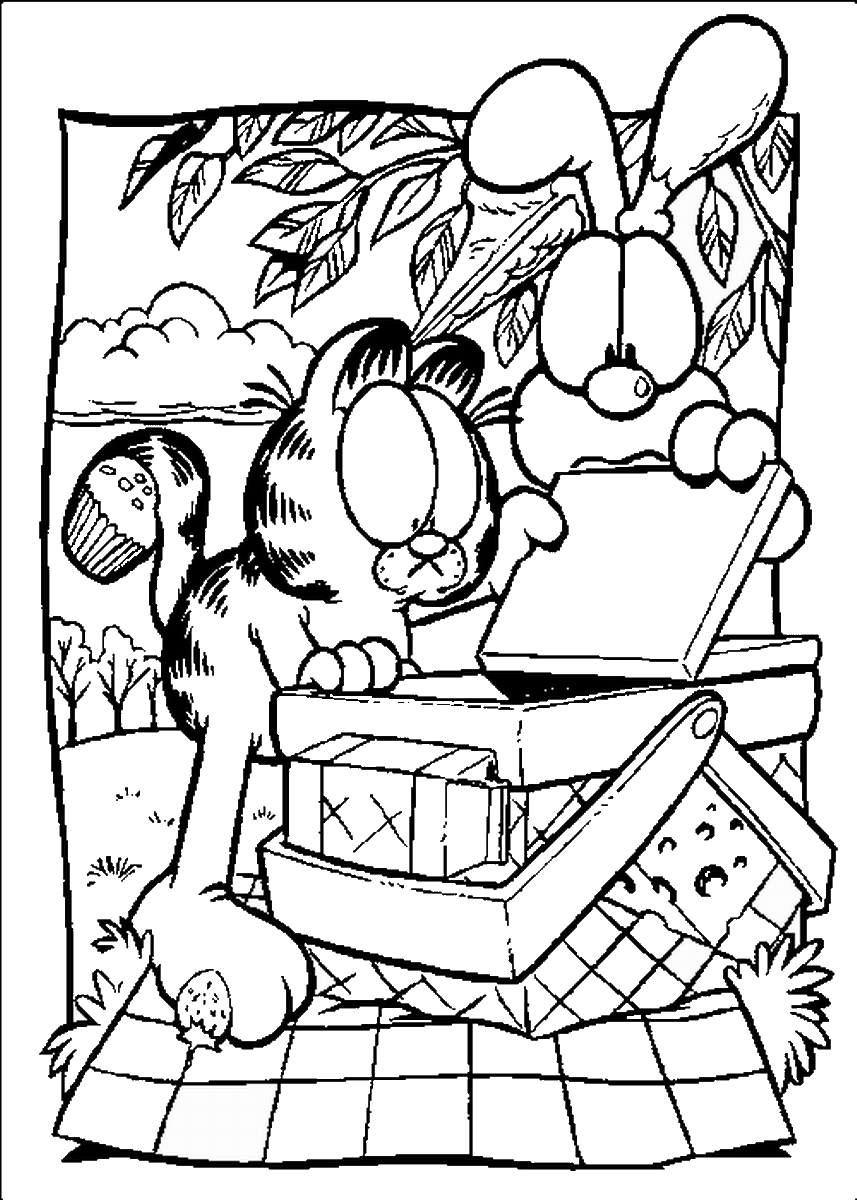 37 Garfield Thanksgiving Coloring Pages Printable 20