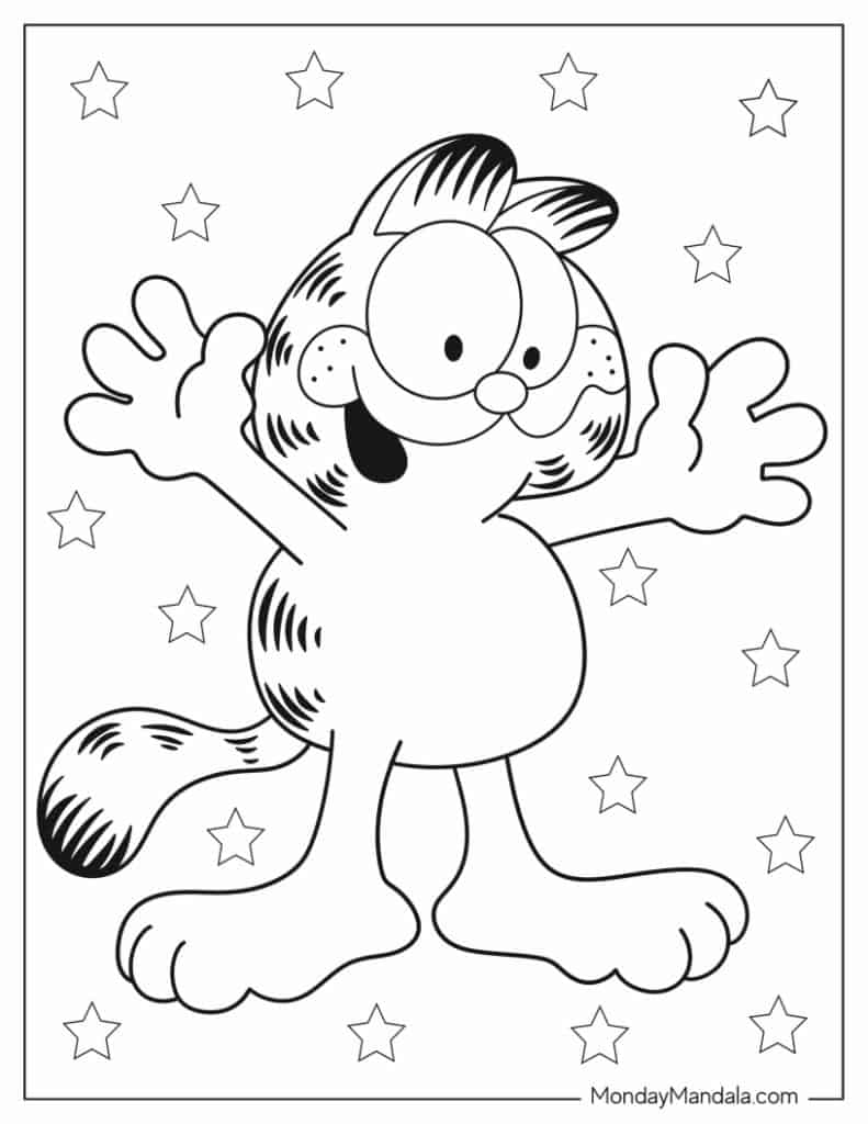 37 Garfield Thanksgiving Coloring Pages Printable 24